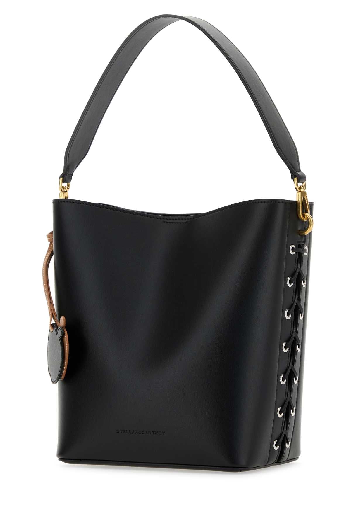 STELLA McCARTNEY Stella Mccartney Women Black Alter Mat Frayme Bucket Bag