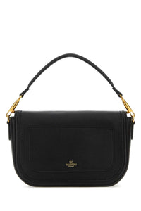 VALENTINO GARAVANI Valentino Garavani Women Black Leather Alltime Shoulder Bag