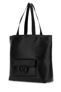 VALENTINO GARAVANI Valentino Garavani Men Black Nappa Leather Valentino Garavani Noir Shopping Bag