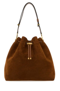 JIMMY CHOO Jimmy Choo Women Caramel Suede Bon Bon Bucket Bag