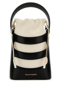 ALEXANDER MCQUEEN Alexander Mcqueen Women Two-Tone Leather Mini The Rise Bucket Bag
