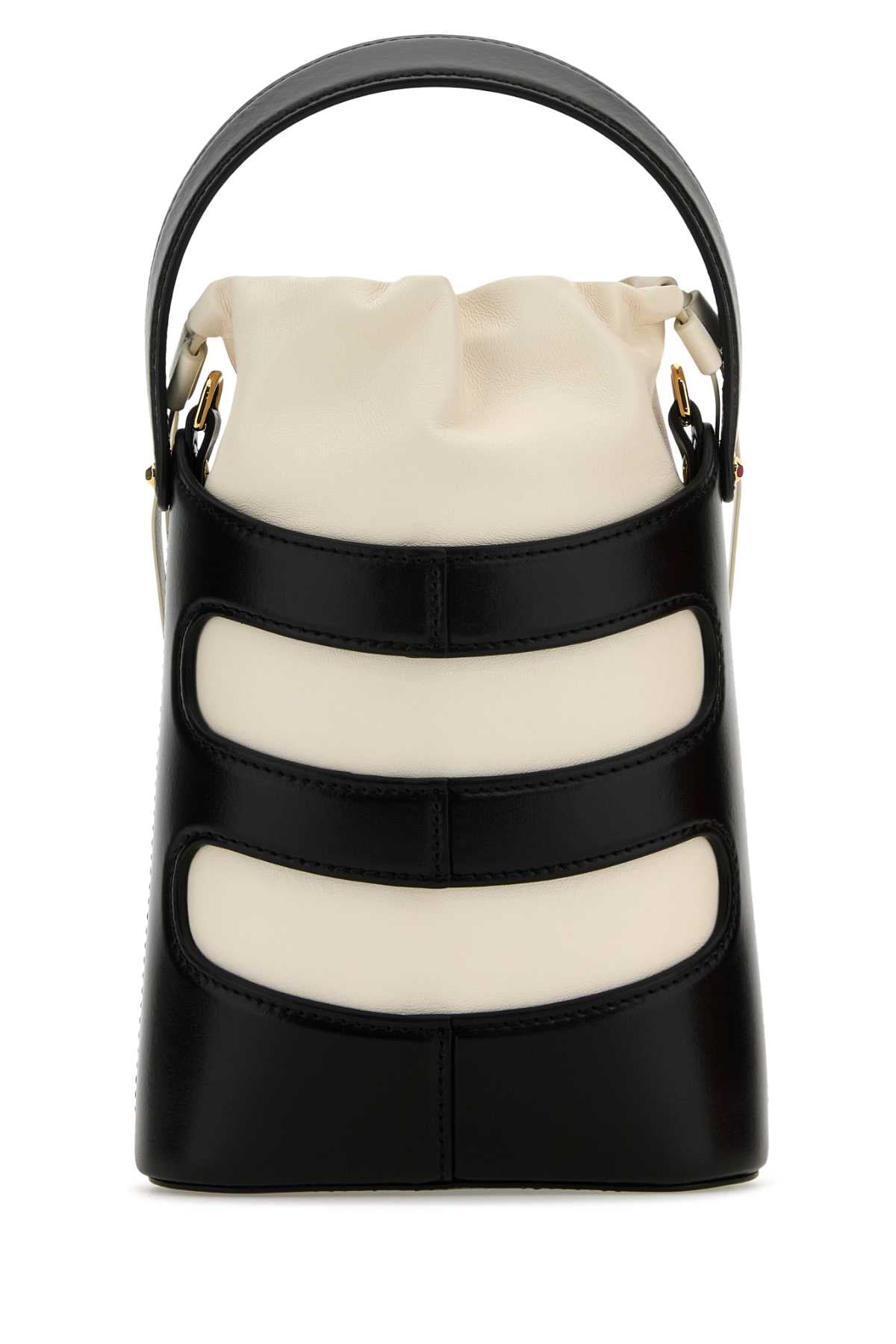 ALEXANDER MCQUEEN Alexander Mcqueen Women Two-Tone Leather Mini The Rise Bucket Bag