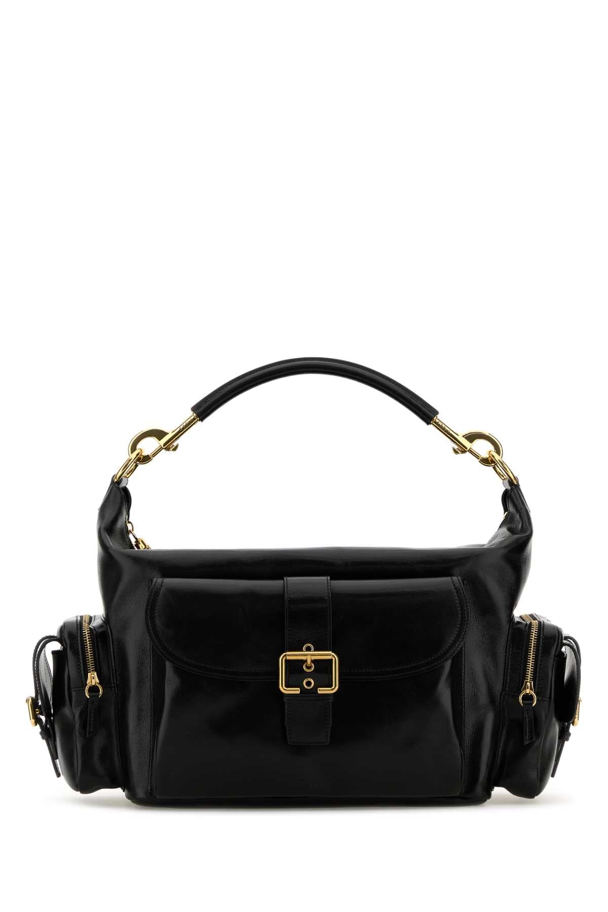 Chloe Women Black Leather Large Shopping Bag
