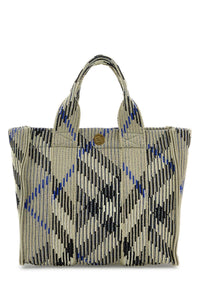 Burberry Women Embroidered Fabric Check Mini Handbag