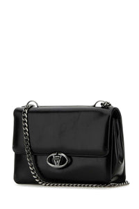 VALENTINO GARAVANI Valentino Garavani Women Black Leather Medium Vlogo Shoulder Bag