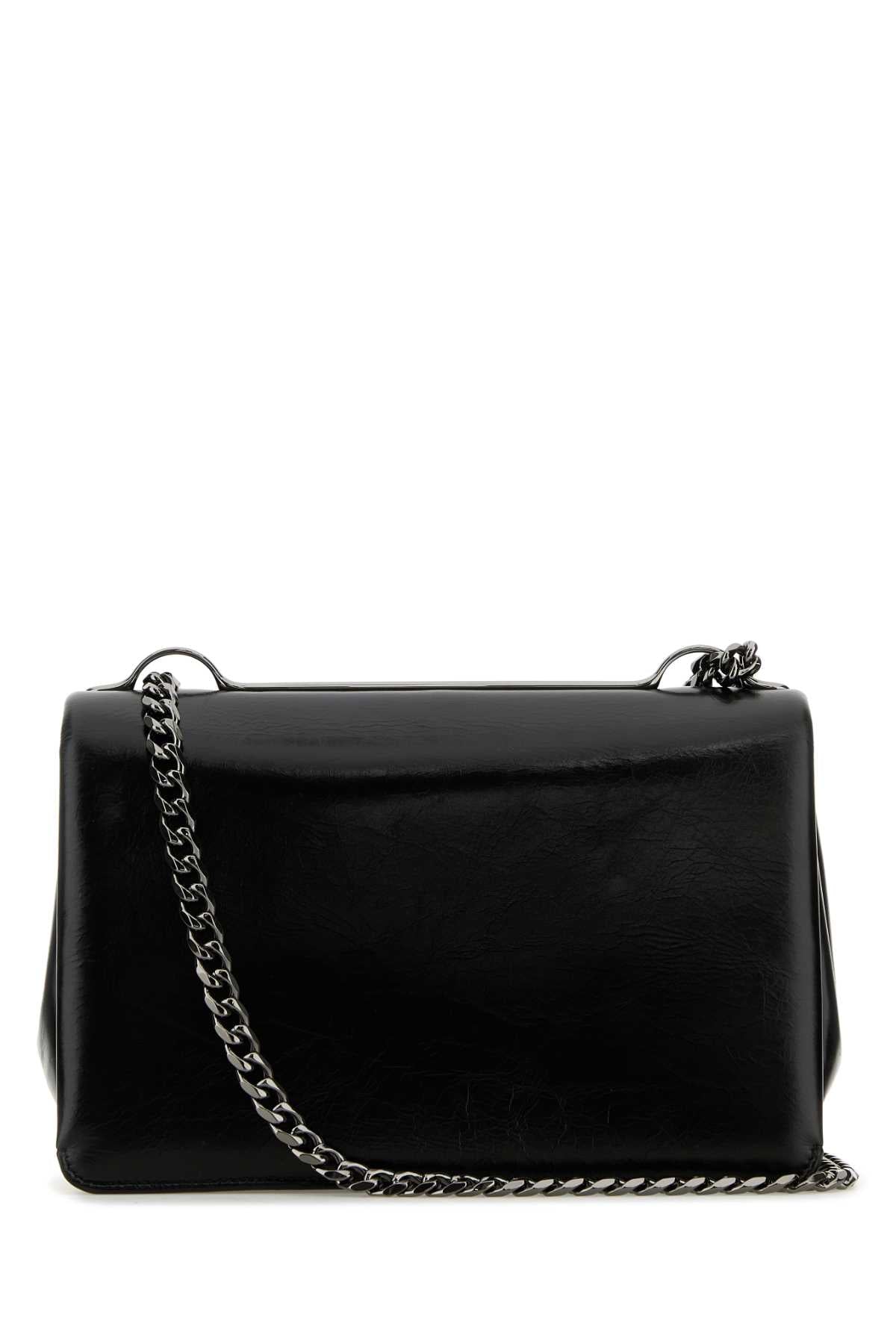 VALENTINO GARAVANI Valentino Garavani Women Black Leather Medium Vlogo Shoulder Bag