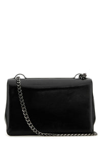 VALENTINO GARAVANI Valentino Garavani Women Black Leather Medium Vlogo Shoulder Bag