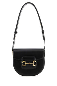 Gucci Women Black Leather Mini Gucci Horsebit 1955 Shoulder Bag
