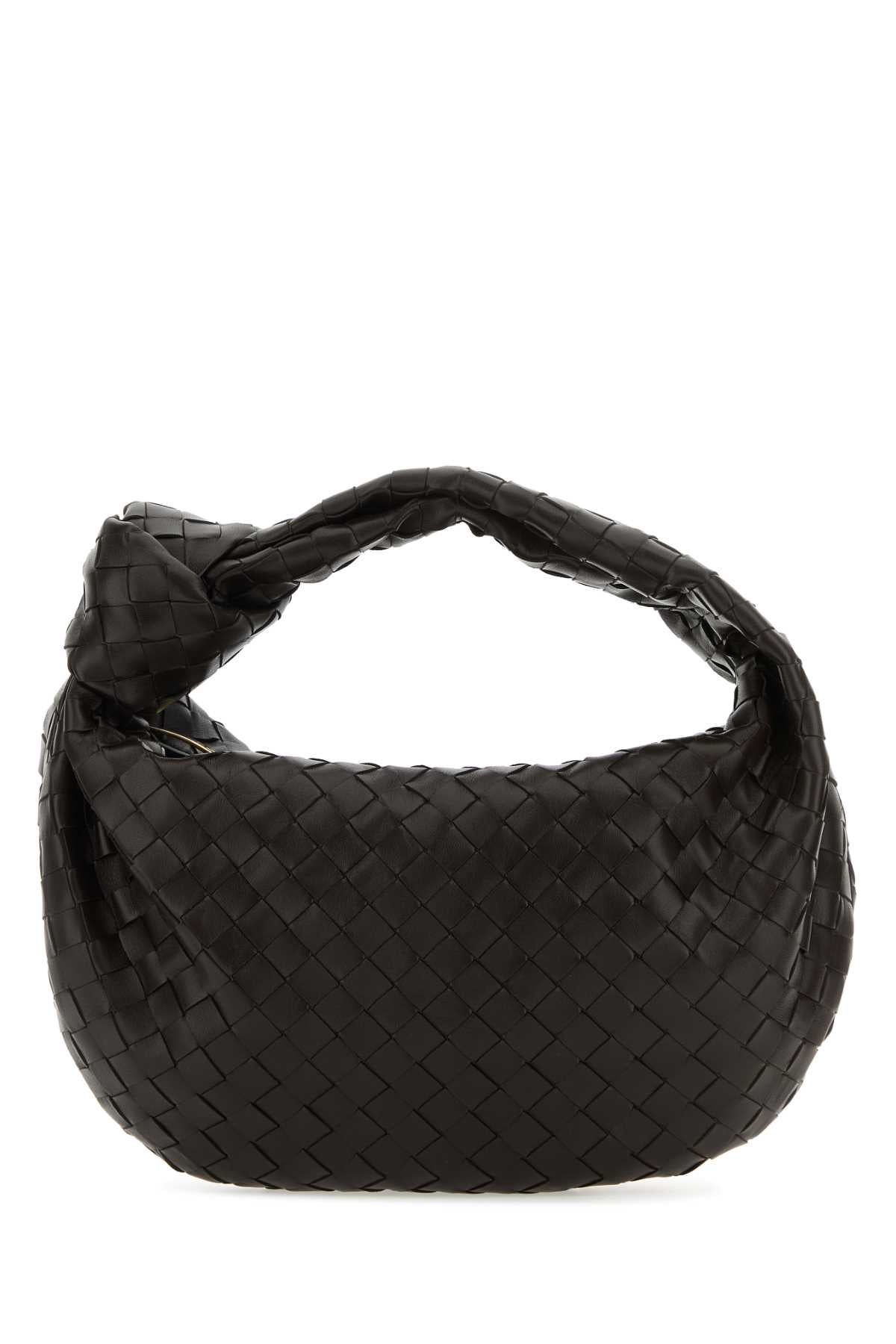 Bottega Veneta Women Dark Brown Leather Teen Jodie Handbag