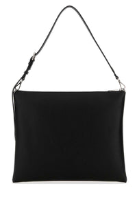 Fendi Men Black Leather Fendi After Fendi Roma Shoulder Bag