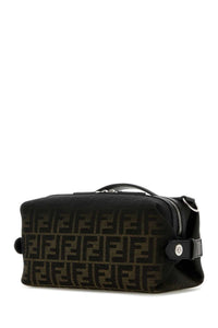 Fendi Men Embroidered Fabric Small Fendi Siesta Ff Eclissi Handbag