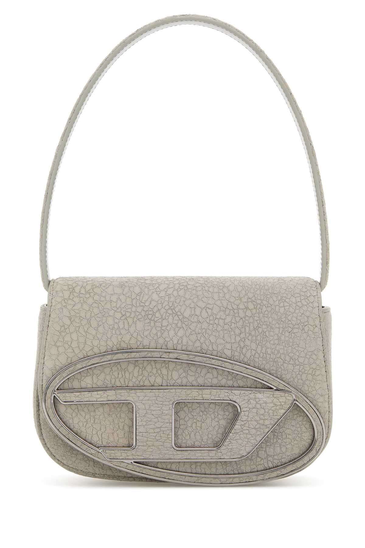 DIESEL Diesel Women Light Grey Leather 1Dr Shoulder Bag