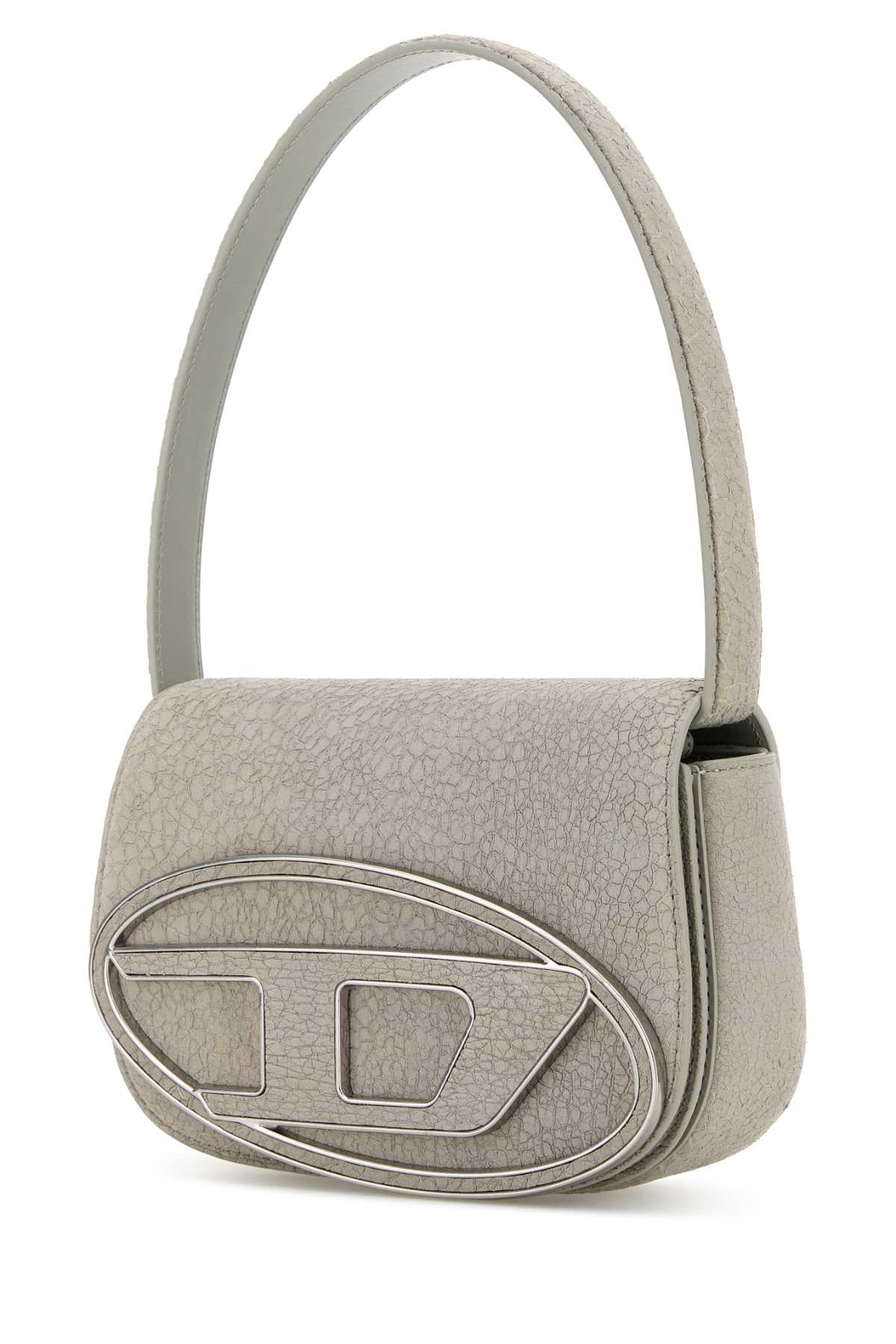 DIESEL Diesel Women Light Grey Leather 1Dr Shoulder Bag
