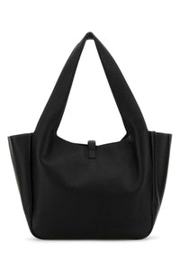 Saint Laurent Women Black Leather Le 5 Ã 7 Bea Shopping Bag