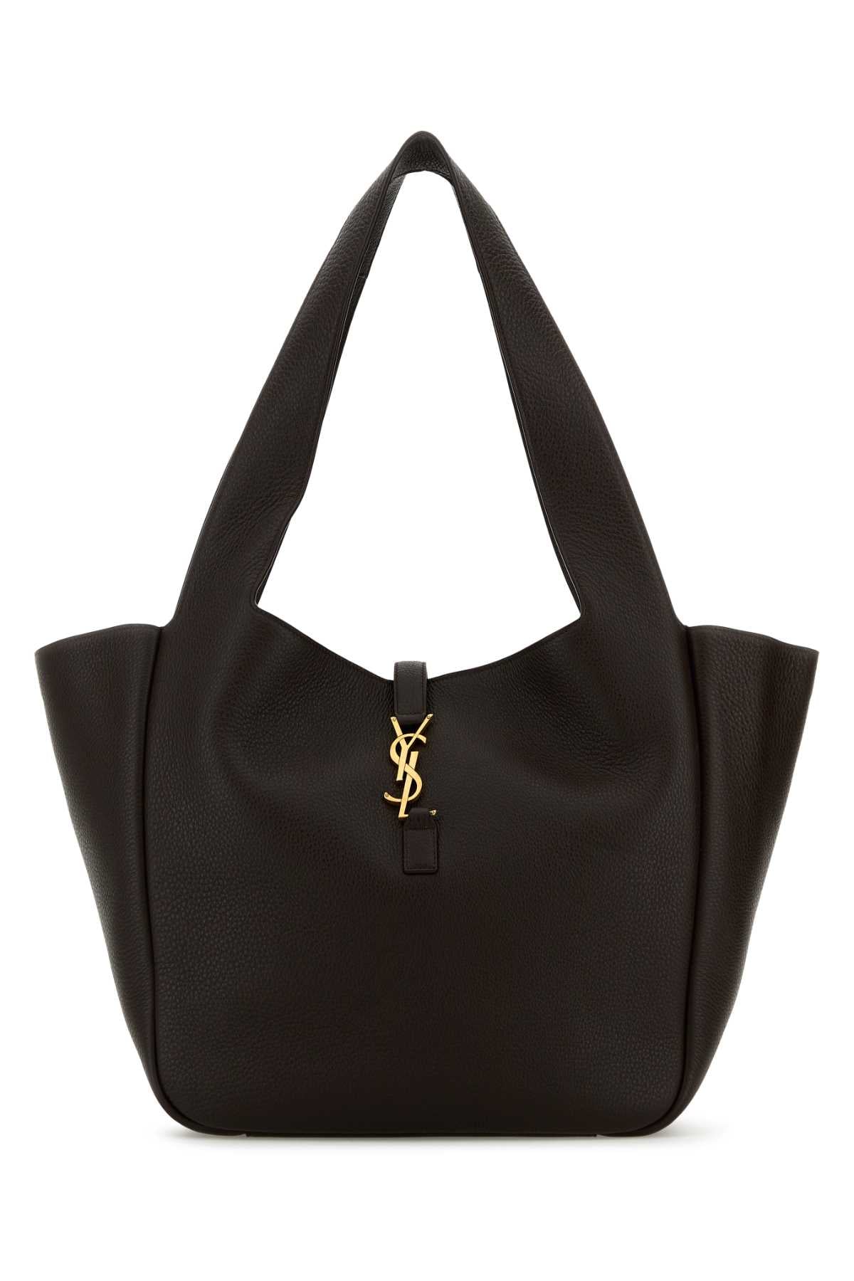 SAINT LAURENT Saint Laurent Women Brown Leather Le 5 Ã  7 Bea Shopping Bag