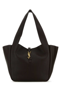 SAINT LAURENT Saint Laurent Women Brown Leather Le 5 Ã  7 Bea Shopping Bag
