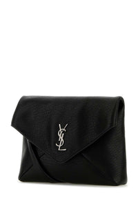 SAINT LAURENT Saint Laurent Men Black Leather Cassandra Clutch