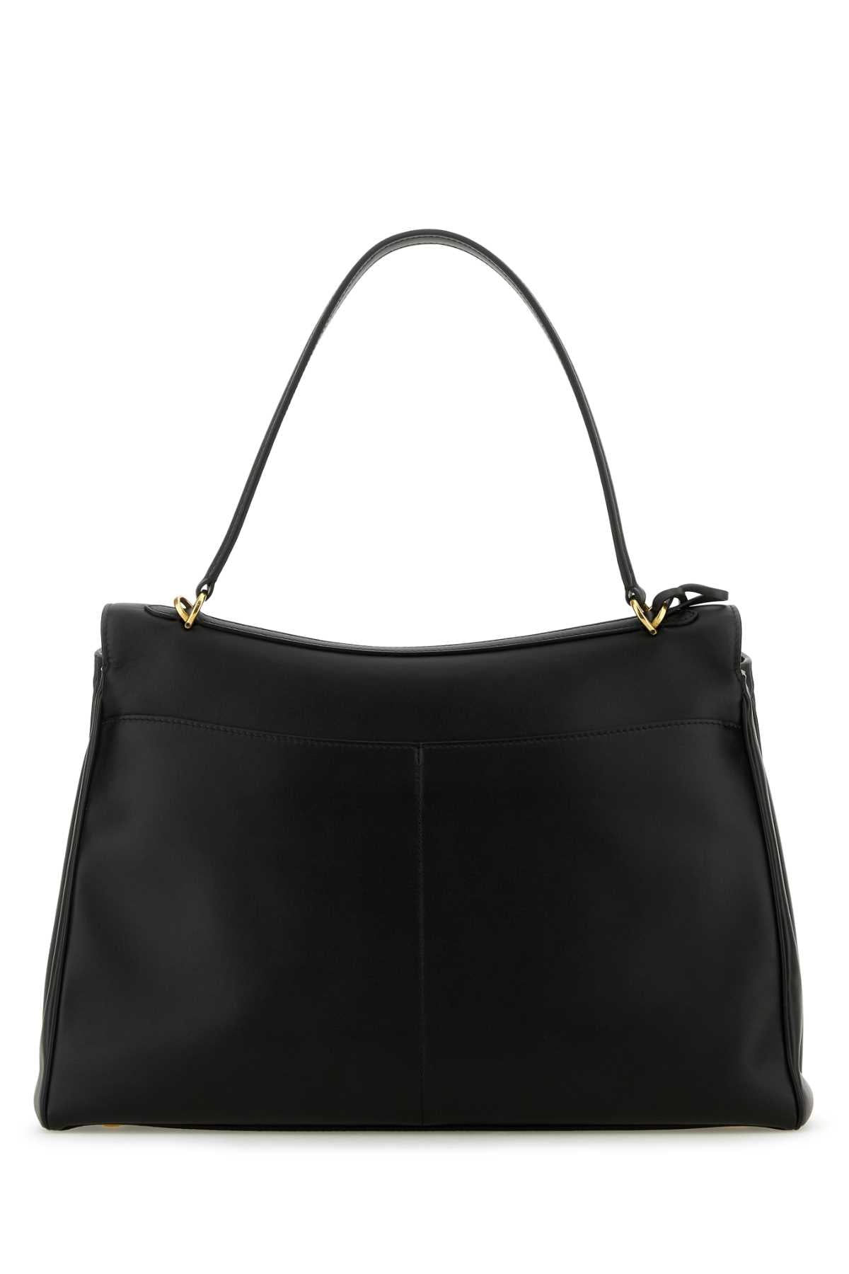 BALENCIAGA Balenciaga Women Black Leather Large Rodeo Handbag