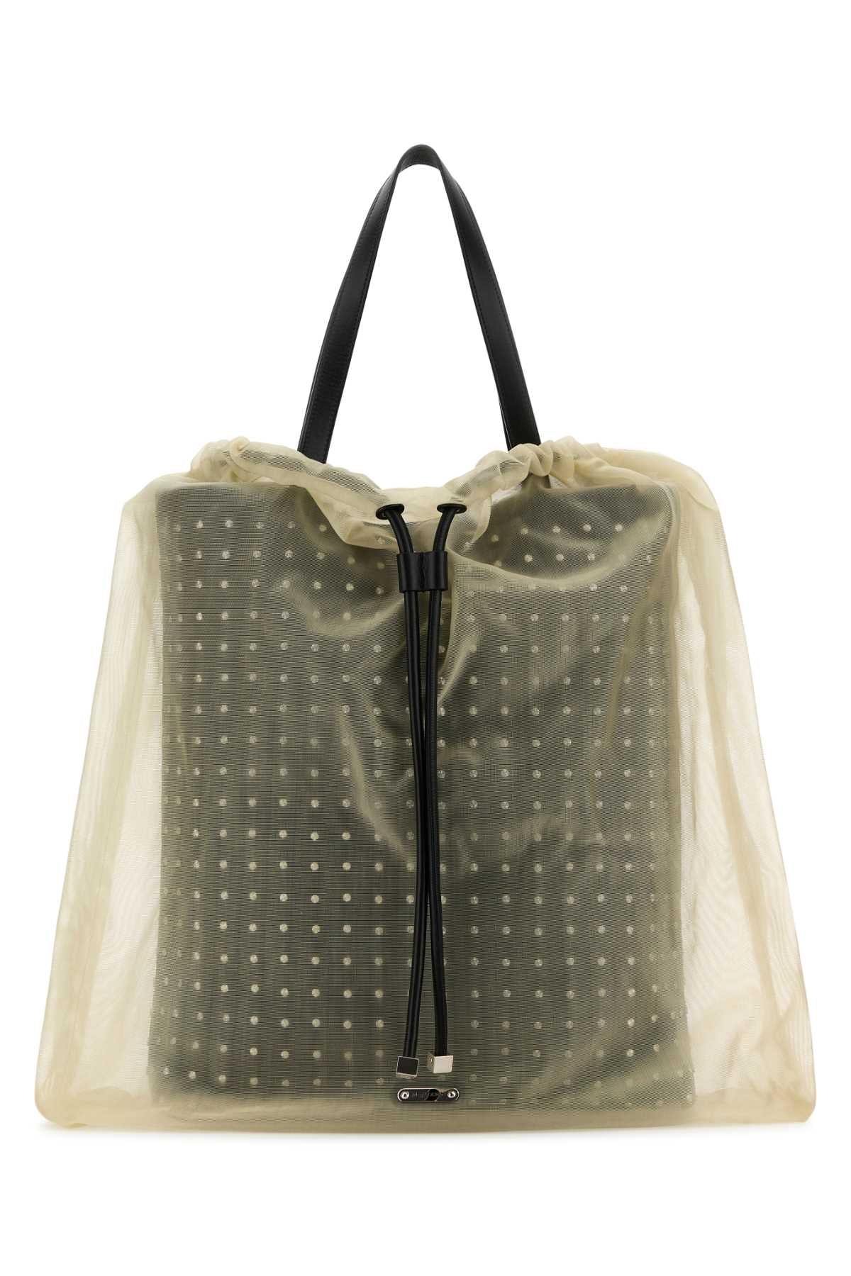 ALEXANDER MCQUEEN Alexander Mcqueen Women Two-Tone Leather And Tulle Nebula Shopping Bag