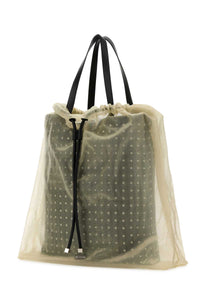 ALEXANDER MCQUEEN Alexander Mcqueen Women Two-Tone Leather And Tulle Nebula Shopping Bag