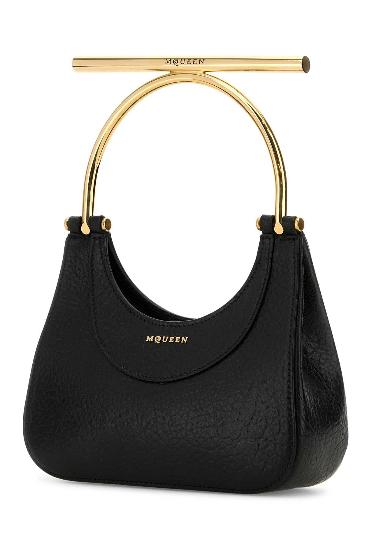 ALEXANDER MCQUEEN Alexander Mcqueen Women Black Leather Mini Cross-Bar Handbag