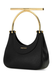 ALEXANDER MCQUEEN Alexander Mcqueen Women Black Leather Mini Cross-Bar Handbag