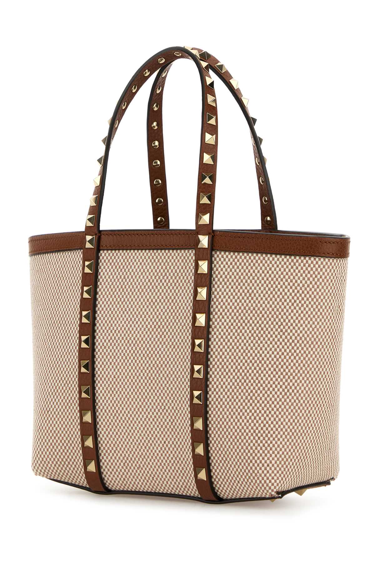 VALENTINO GARAVANI Valentino Garavani Women Two-Tone Canvas Medium Rockstud Handbag