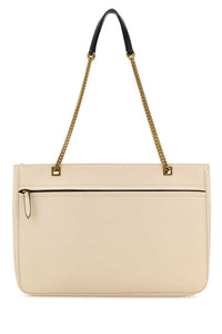 VALENTINO GARAVANI Valentino Garavani Women Sand Leather Medium Viva Superstar Shopping Bag