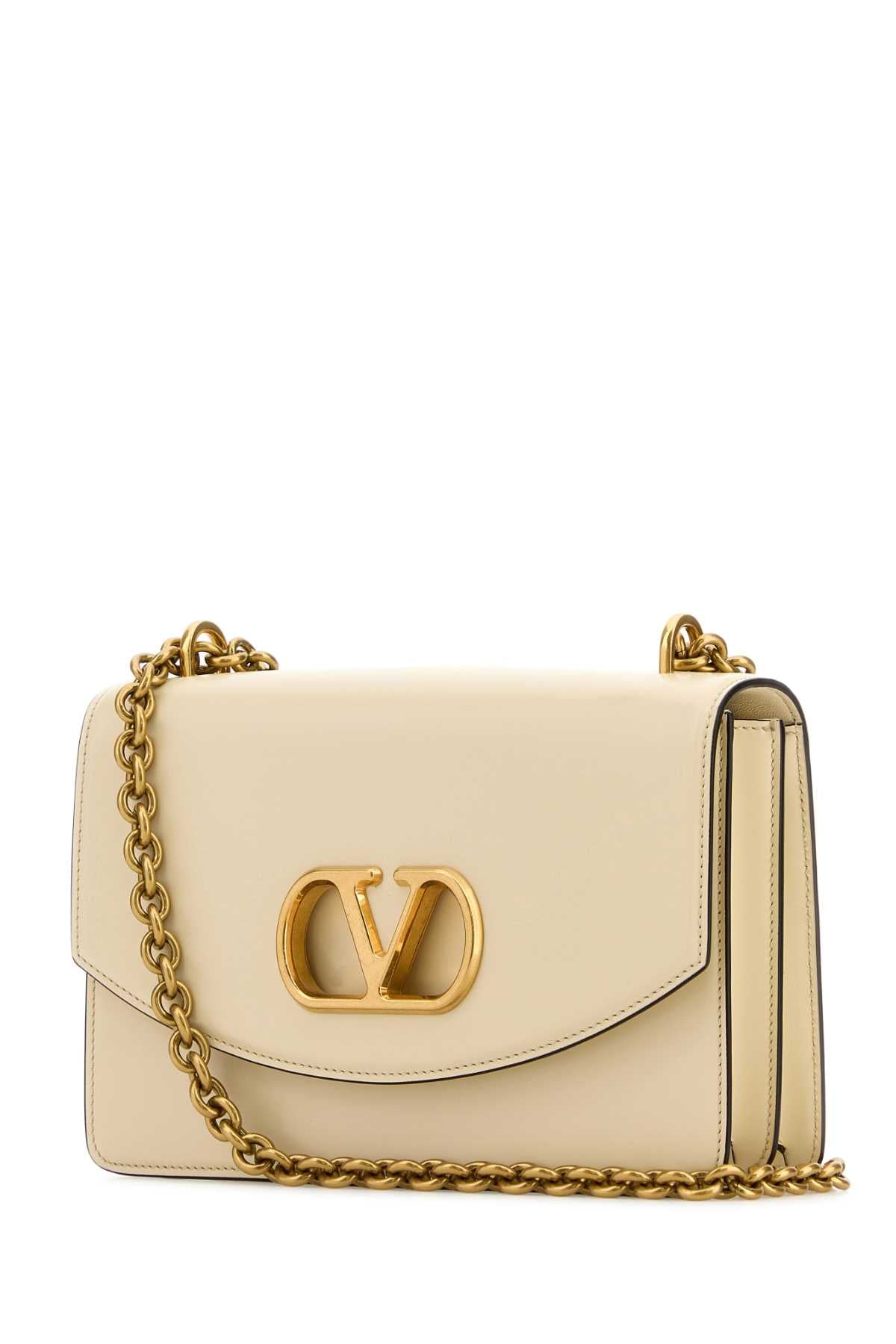 VALENTINO GARAVANI Valentino Garavani Women Ivory Leather Vain Shoulder Bag