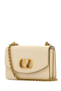 VALENTINO GARAVANI Valentino Garavani Women Ivory Leather Vain Shoulder Bag