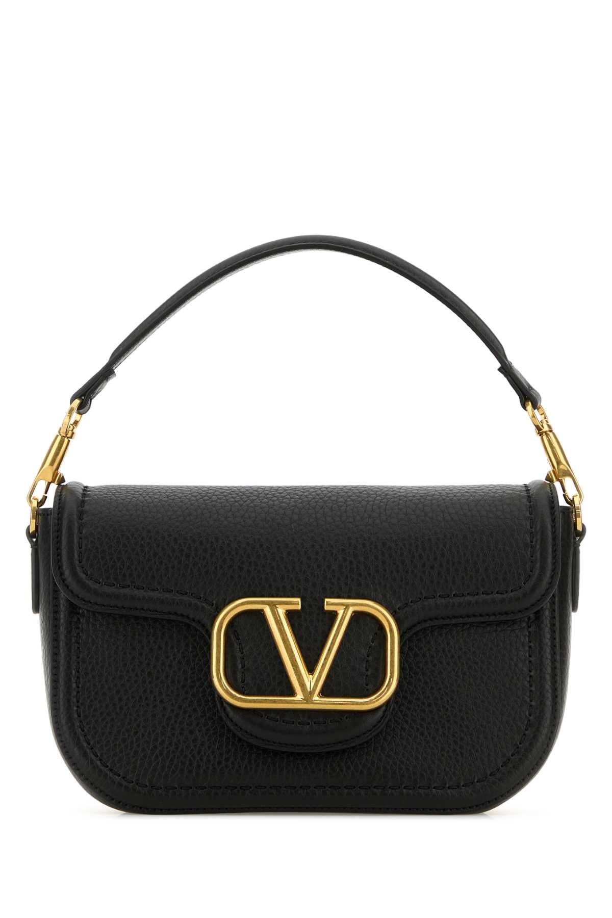 Valentino Garavani Women Black Leather Alltime Shoulder Bag