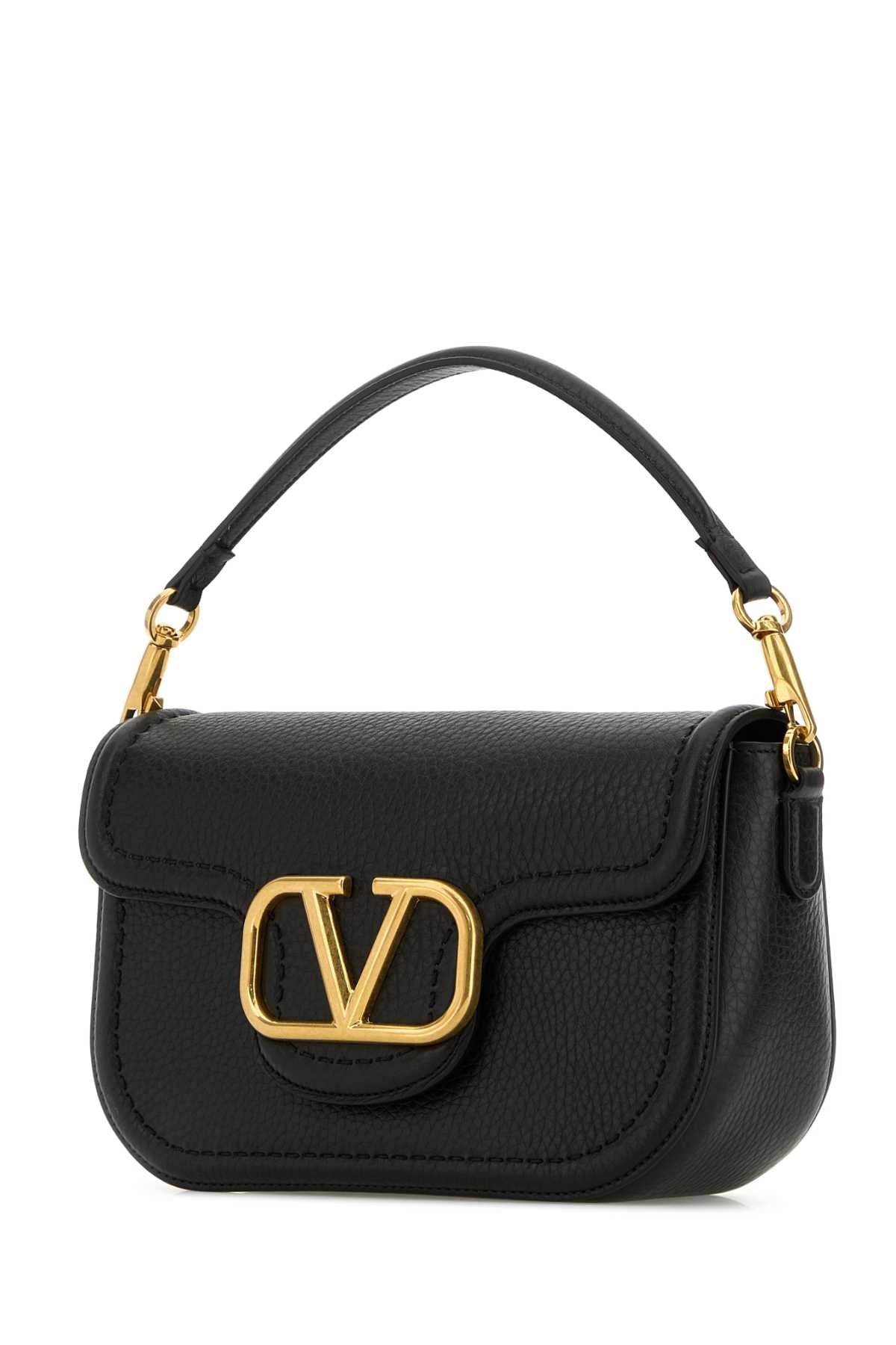 Valentino Garavani Women Black Leather Alltime Shoulder Bag
