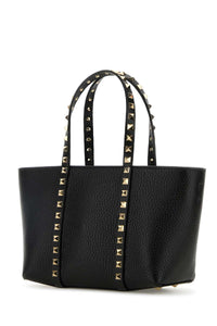 VALENTINO GARAVANI Valentino Garavani Women Black Leather Medium Rockstud Handbag