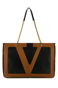 Valentino Garavani Women Black Nappa Leather Large Viva Superstar Shopping Bag