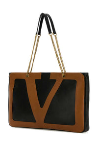 Valentino Garavani Women Black Nappa Leather Large Viva Superstar Shopping Bag