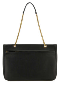 Valentino Garavani Women Black Nappa Leather Medium Viva Superstar Shopping Bag
