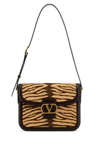 VALENTINO GARAVANI Valentino Garavani Women Two-Tone Calf Hair And Leather 9To5 Shoulder Bag