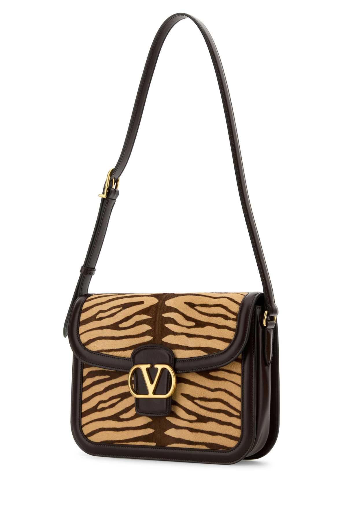VALENTINO GARAVANI Valentino Garavani Women Two-Tone Calf Hair And Leather 9To5 Shoulder Bag