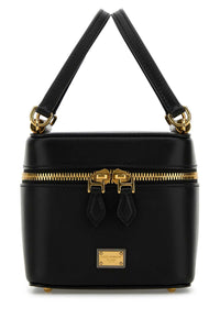 Dolce & Gabbana Women Black Leather Sicily Cube Handbag