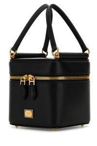 Dolce & Gabbana Women Black Leather Sicily Cube Handbag