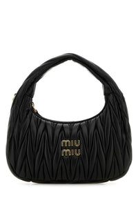 MIU MIU Miu Miu Women Black Nappa Leather Wander Handbag