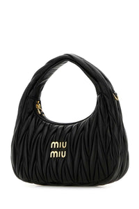 MIU MIU Miu Miu Women Black Nappa Leather Wander Handbag