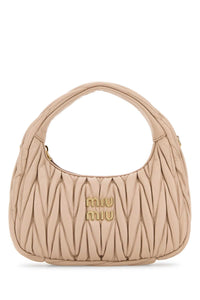 Miu Miu Women Powder Pink Nappa Leather Wander Handbag