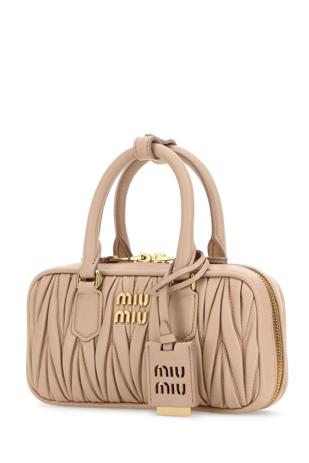 Miu Miu Women Powder Pink Nappa Leather Arcadie Handbag