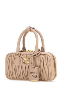 Miu Miu Women Powder Pink Nappa Leather Arcadie Handbag