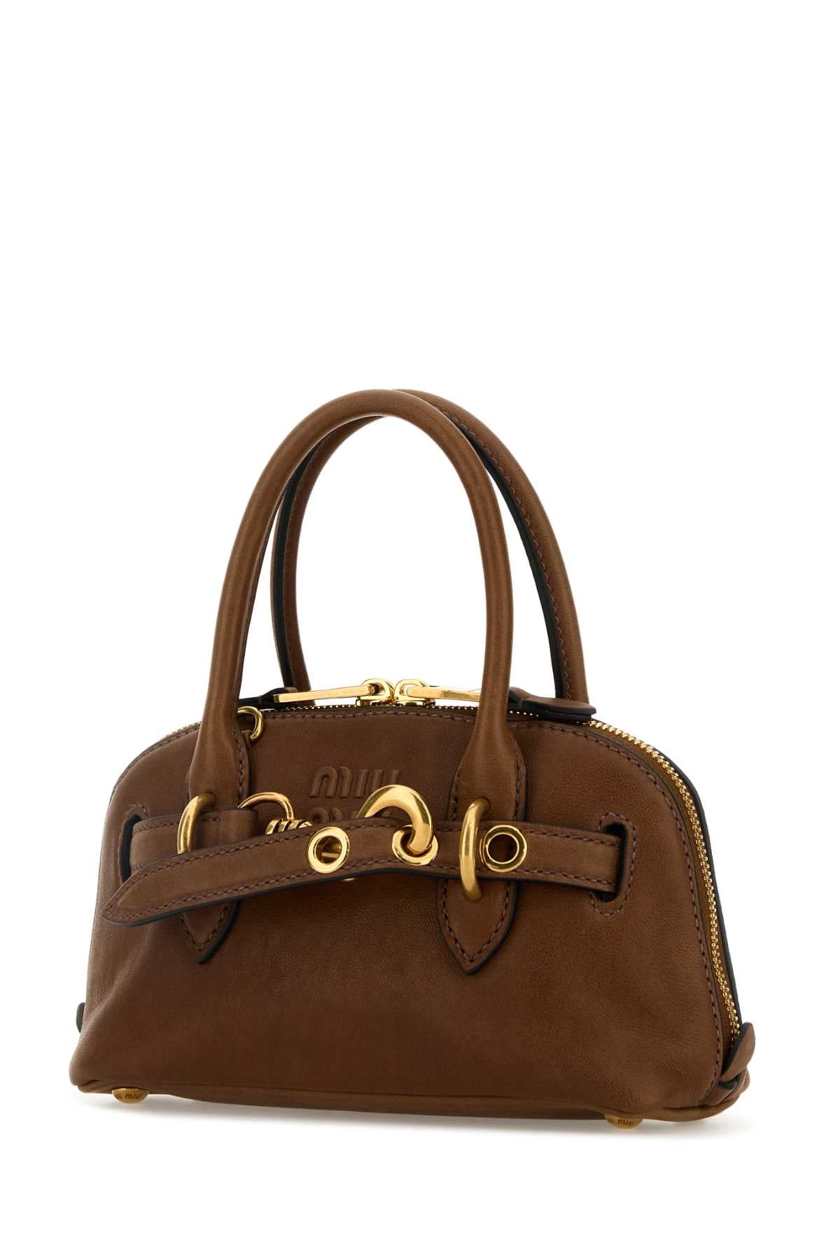 MIU MIU Miu Miu Women Caramel Leather Mini Aventure Handbag