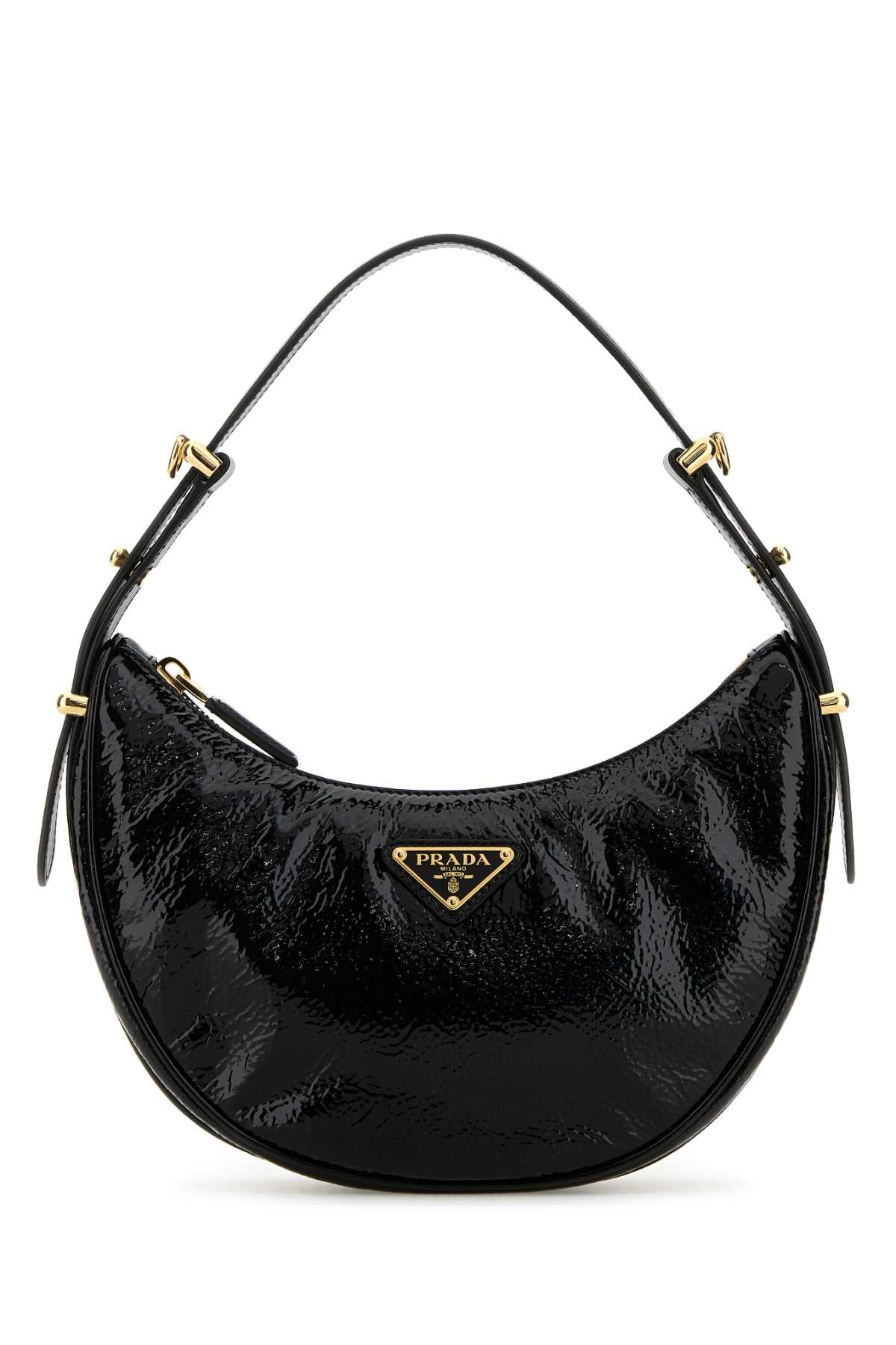 PRADA Prada Women Black Naplak Arquã¨ Handbag