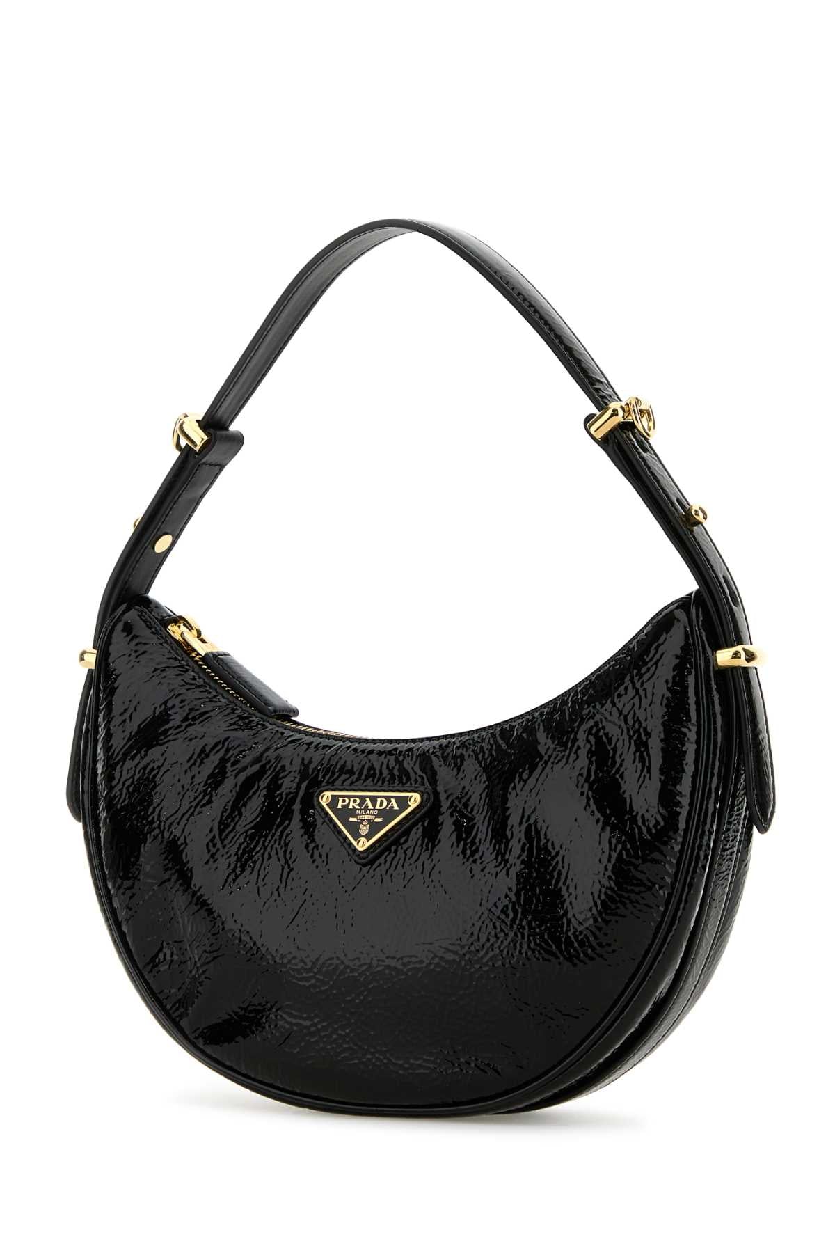 PRADA Prada Women Black Naplak Arquã¨ Handbag