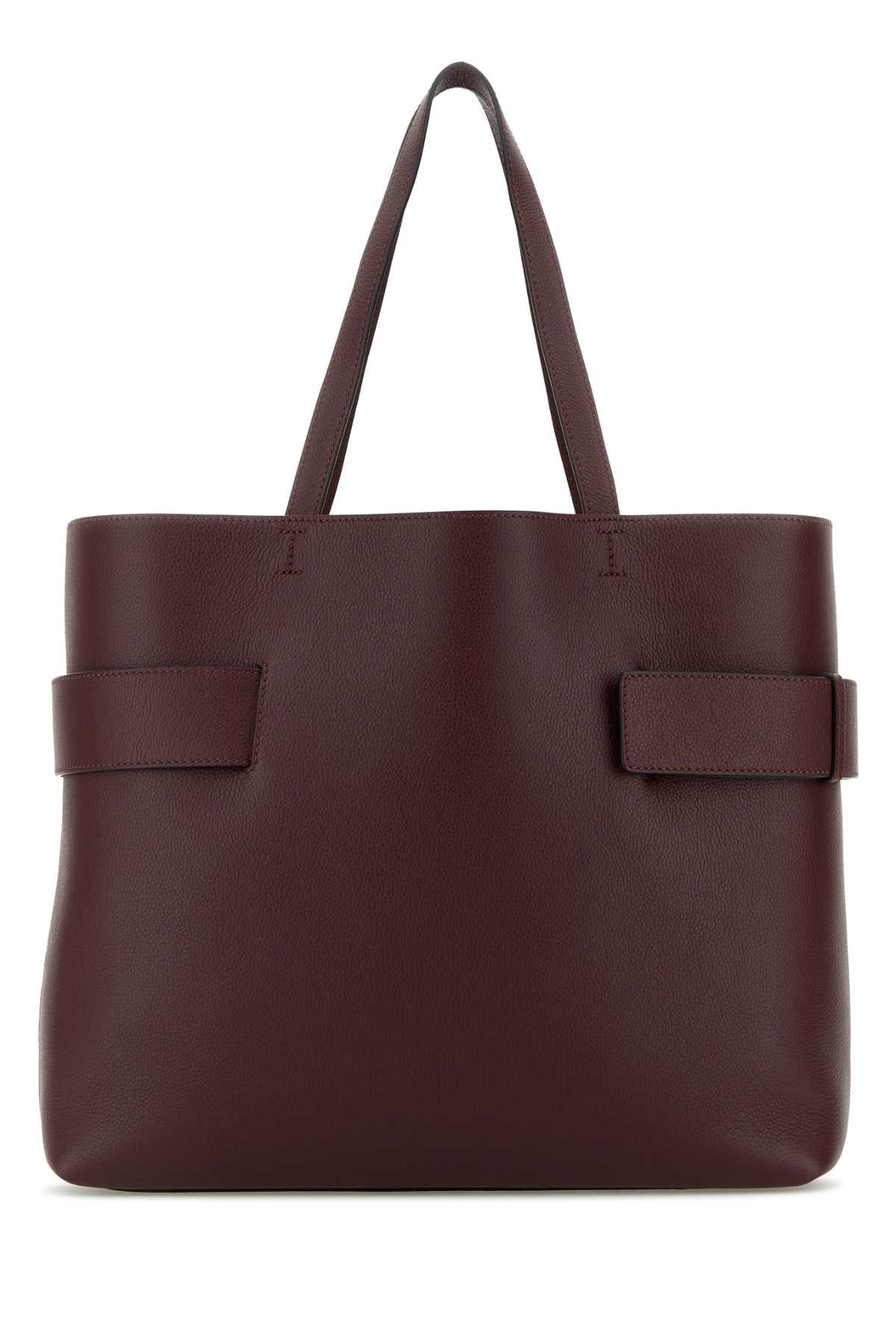 ALEXANDER MCQUEEN Alexander Mcqueen Women Tyrian Purple Leather T-Bar Shopping Bag