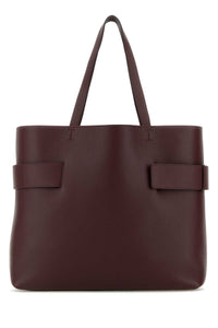 ALEXANDER MCQUEEN Alexander Mcqueen Women Tyrian Purple Leather T-Bar Shopping Bag